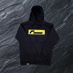 Racingline Black Hoodie with Acid Box Yellow Logo M/L/XL